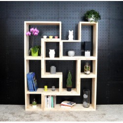 LYON / meuble bois massif / déco / naturel / étagère /bibliothèque, meuble à monter soi-même