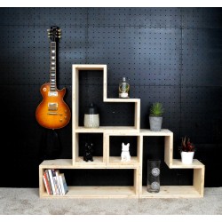 ORLEANS / meuble bois massif / déco / naturel / étagère /bibliothèque, meuble à monter soi-même