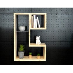 QUIMPER / meuble bois massif / déco / naturel / étagère /bibliothèque, meuble à monter soi-même